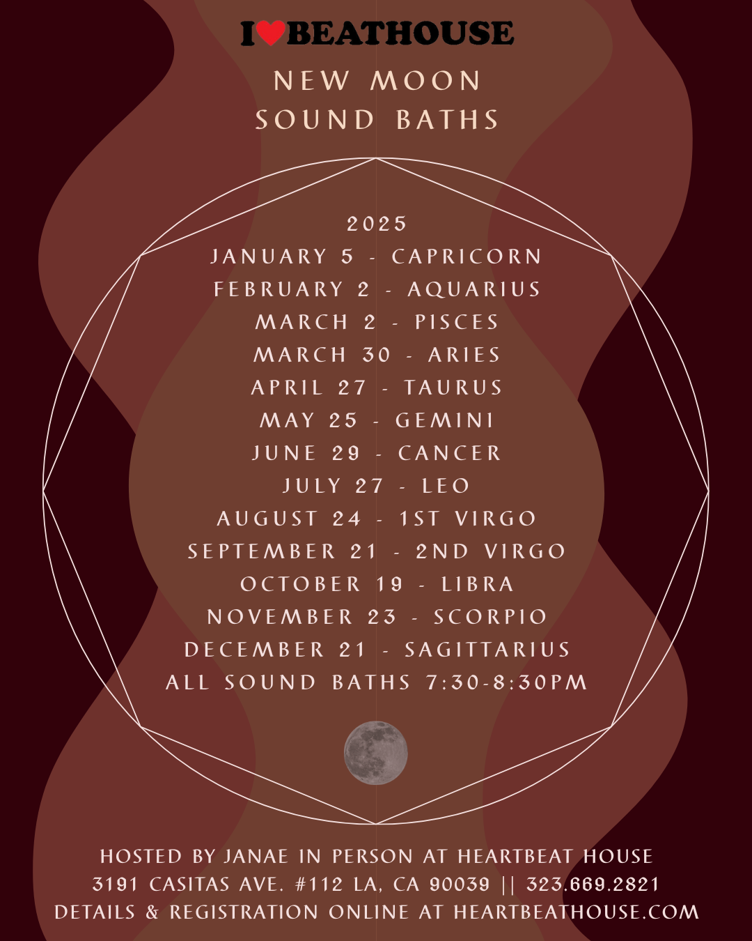 2025 New Moon Sound Bath Dates