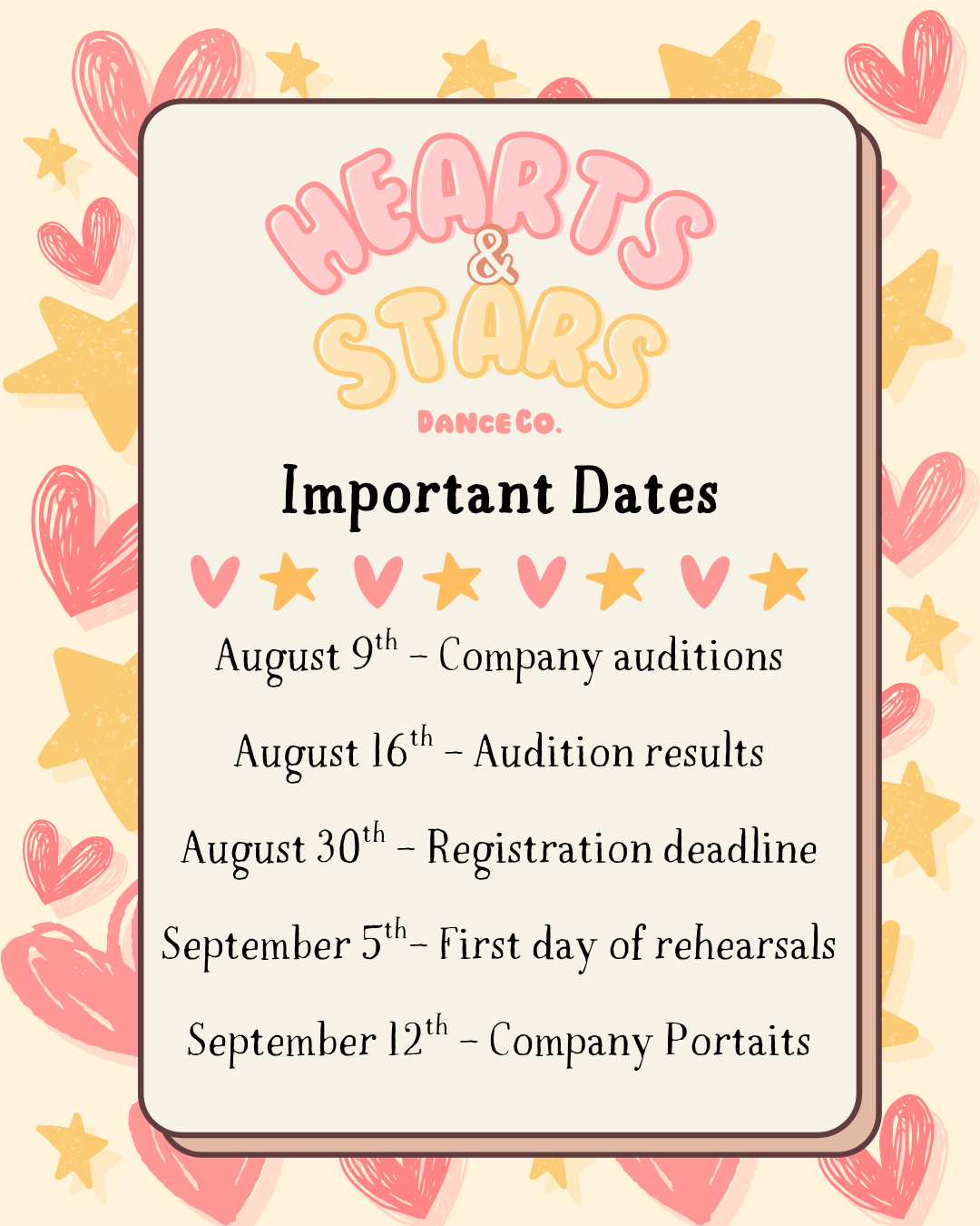 Important Dates