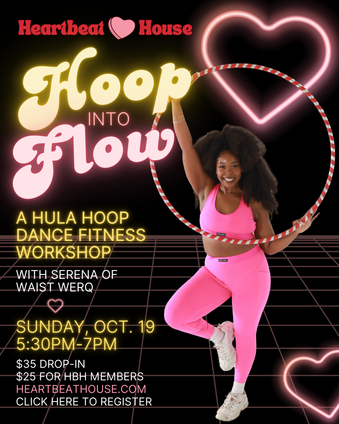 Hoop Into Flow Website Flyer