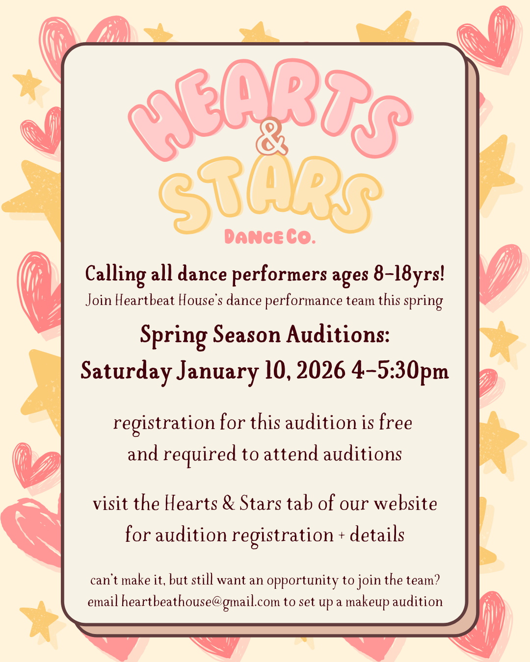 web audition announcement jan 26