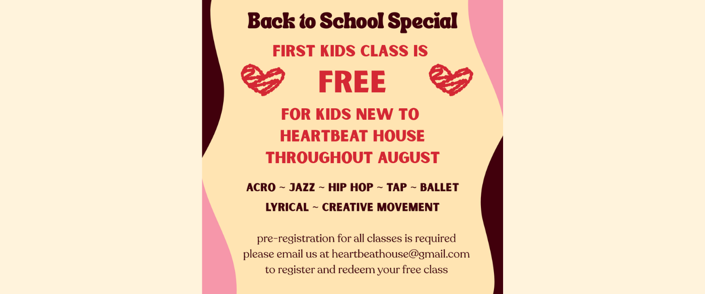 Back to School Kids Class Special